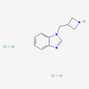 molecular formula C11H15Cl2N3 B1473230 1-(氮杂环-3-基甲基)-1H-苯并[d]咪唑二盐酸盐 CAS No. 2098093-14-0