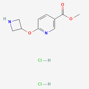molecular formula C10H14Cl2N2O3 B1473231 Methyl 6-(azetidin-3-yloxy)nicotinate dihydrochloride CAS No. 2098093-11-7