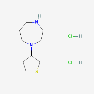 molecular formula C9H20Cl2N2S B1473232 1-(Tetrahydrothiophen-3-yl)-1,4-diazepane dihydrochloride CAS No. 2098018-00-7