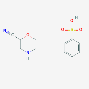 molecular formula C12H16N2O4S B1473237 Morpholine-2-carbonitrile 4-methylbenzenesulfonate CAS No. 1820717-22-3