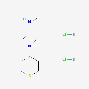 molecular formula C9H20Cl2N2S B1473240 N-methyl-1-(tetrahydro-2H-thiopyran-4-yl)azetidin-3-amine dihydrochloride CAS No. 2097969-09-8