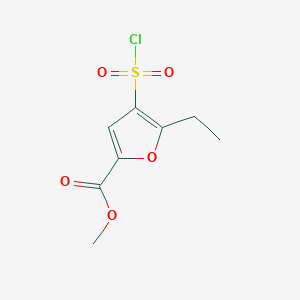 molecular formula C8H9ClO5S B1473242 4-(氯磺酰基)-5-乙基呋喃-2-羧酸甲酯 CAS No. 1443981-74-5