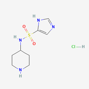 molecular formula C8H15ClN4O2S B1473244 N-piperidin-4-yl-1H-imidazole-4-sulfonamide hydrochloride CAS No. 2037917-73-8