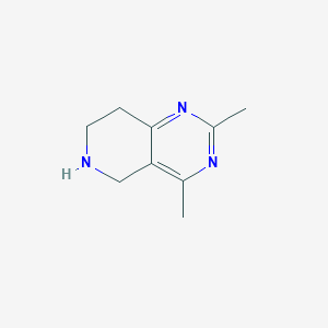 molecular formula C9H13N3 B1473251 2,4-二甲基-5,6,7,8-四氢吡啶并[4,3-d]嘧啶 CAS No. 1447966-00-8