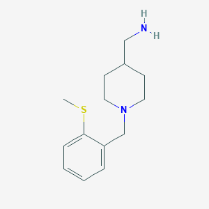 molecular formula C14H22N2S B1473253 ({1-[2-(Methylthio)benzyl]piperidin-4-yl}methyl)amine CAS No. 1447965-80-1