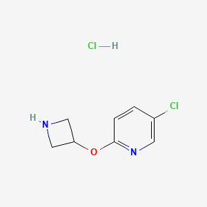 molecular formula C8H10Cl2N2O B1473260 2-(氮杂环丁-3-氧基)-5-氯吡啶盐酸盐 CAS No. 2098053-09-7