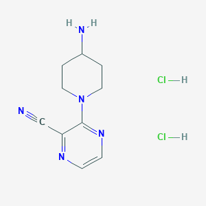 molecular formula C10H15Cl2N5 B1473262 Dihydrochlorure de 3-(4-aminopipéridin-1-yl)pyrazine-2-carbonitrile CAS No. 2098021-98-6