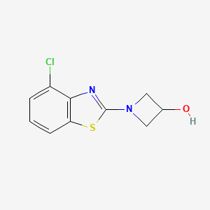 molecular formula C10H9ClN2OS B1473269 1-(4-氯苯并[d]噻唑-2-基)氮杂环丁烷-3-醇 CAS No. 1421498-46-5