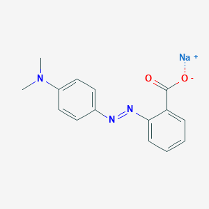 molecular formula C15H14N3NaO2 B147328 苯甲酸，2-[[4-(二甲氨基)苯基]偶氮]，钠盐 CAS No. 845-10-3