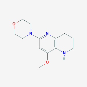 molecular formula C13H19N3O2 B1473281 4-(4-Methoxy-5,6,7,8-tetrahydro-1,5-naphthyridin-2-yl)morpholine CAS No. 1706456-70-3