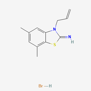 molecular formula C12H15BrN2S B1473293 3-allyl-5,7-dimethylbenzo[d]thiazol-2(3H)-imine hydrobromide CAS No. 1949816-46-9