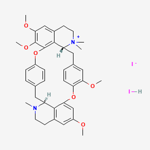 molecular formula C39H46I2N2O6 B1473313 Tubocuraranium, 6,6',7',12'-tetramethoxy-2,2',2'-trimethyl-, iodide, hydriodide CAS No. 518-26-3