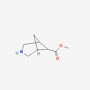 molecular formula C8H13NO2 B1473314 3-氮杂双环[3.1.1]庚烷-6-甲酸甲酯 CAS No. 1363381-51-4