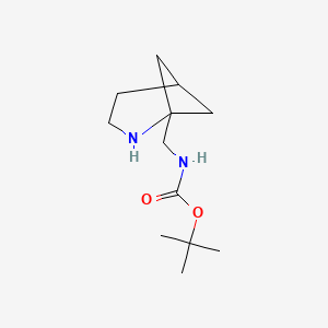 molecular formula C12H22N2O2 B1473321 1-(Boc-氨基甲基)-2-氮杂双环[3.1.1]庚烷 CAS No. 1392804-11-3