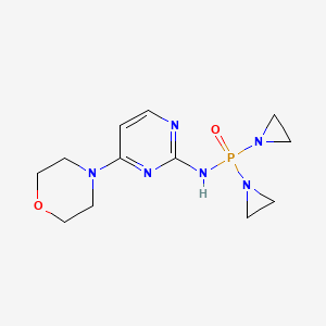 molecular formula C12H19N6O2P B14733537 Phosphinic amide, P,P-bis(1-aziridinyl)-N-(4-morpholino-2-pyrimidinyl)- CAS No. 3223-18-5