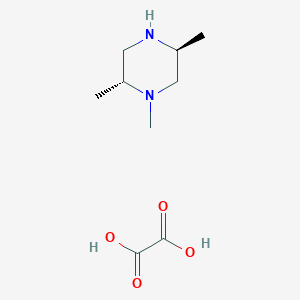 molecular formula C9H18N2O4 B1473363 （2R，5S）-1,2,5-三甲基哌嗪草酸盐 CAS No. 1046788-78-6