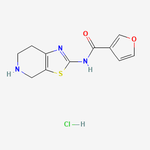 molecular formula C11H12ClN3O2S B1473371 N-(4,5,6,7-tetrahydro[1,3]thiazolo[5,4-c]pyridin-2-yl)-3-furamide hydrochloride CAS No. 2098021-26-0