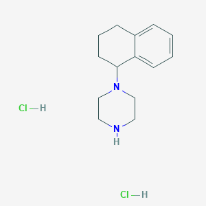 molecular formula C14H22Cl2N2 B1473375 1-(1,2,3,4-四氢萘-1-基)哌嗪二盐酸盐 CAS No. 2032763-34-9