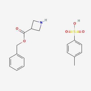 molecular formula C18H21NO5S B1473381 Benzyl azetidine-3-carboxylate toluene-4-sulfonic acid salt CAS No. 2098031-52-6