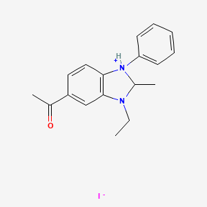 5-Acetyl-3-ethyl-2-methyl-1-phenyl-2,3-dihydro-1H-benzimidazol-1-ium iodide