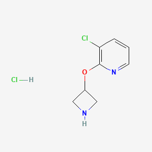 molecular formula C8H10Cl2N2O B1473383 2-(Azetidin-3-yloxy)-3-chloropyridine hydrochloride CAS No. 2098098-63-4