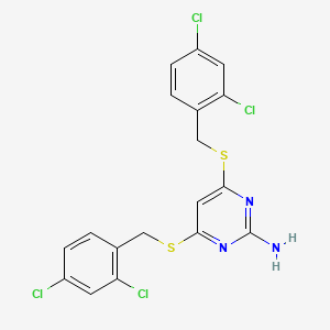 4,6-Bis[(2,4-dichlorobenzyl)sulfanyl]pyrimidin-2-amine