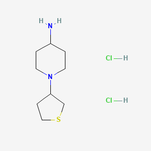 molecular formula C9H20Cl2N2S B1473387 1-(噻吩-3-基)哌啶-4-胺二盐酸盐 CAS No. 2098119-64-1