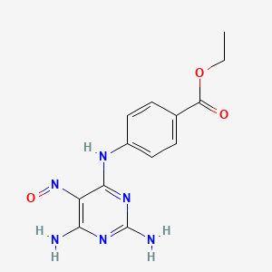 Ethyl 4-[(2,6-diamino-5-nitrosopyrimidin-4-yl)amino]benzoate