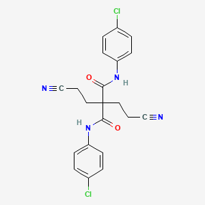 N~1~,N~3~-Bis(4-chlorophenyl)-2,2-bis(2-cyanoethyl)propanediamide