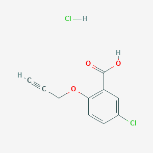 molecular formula C10H8Cl2O3 B1473396 5-Chloro-2-(prop-2-yn-1-yloxy)benzoic acid hydrochloride CAS No. 2098113-62-1