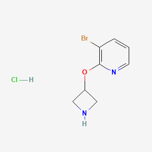 molecular formula C8H10BrClN2O B1473399 2-(Azetidin-3-yloxy)-3-bromopyridine hydrochloride CAS No. 1350608-03-5