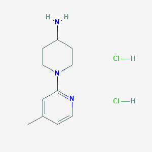 molecular formula C11H19Cl2N3 B1473403 1-(4-Methylpyridin-2-yl)piperidin-4-amine dihydrochloride CAS No. 77145-44-9