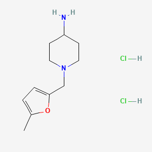 molecular formula C11H20Cl2N2O B1473405 1-[(5-Methylfuran-2-yl)methyl]piperidin-4-amine dihydrochloride CAS No. 2098021-82-8