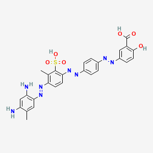 5-[[4-[[4-[(2,4-Diamino-5-methylphenyl)diazenyl]-3-methyl-2-sulfophenyl]diazenyl]phenyl]diazenyl]-2-hydroxybenzoic acid