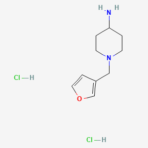 molecular formula C10H18Cl2N2O B1473409 1-(呋喃-3-基甲基)哌啶-4-胺二盐酸盐 CAS No. 2098021-90-8