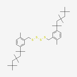 molecular formula C40H66S4 B14734122 1-Methyl-2-[[[2-methyl-5-(2,4,4,6,6-pentamethylheptan-2-yl)phenyl]methyltetrasulfanyl]methyl]-4-(2,4,4,6,6-pentamethylheptan-2-yl)benzene CAS No. 5413-31-0