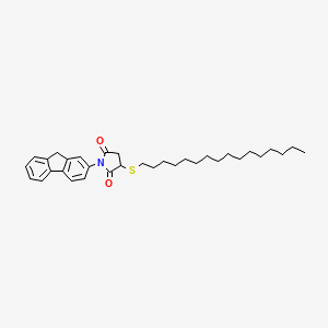 B14734267 1-(9h-Fluoren-2-yl)-3-(hexadecylsulfanyl)pyrrolidine-2,5-dione CAS No. 5451-46-7