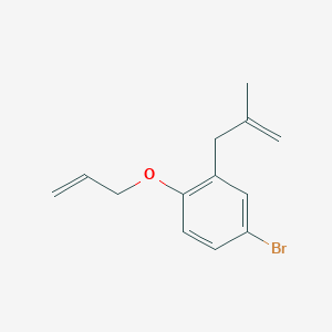 molecular formula C13H15BrO B14734303 4-Bromo-2-(2-methylprop-2-enyl)-1-prop-2-enoxybenzene CAS No. 6337-50-4