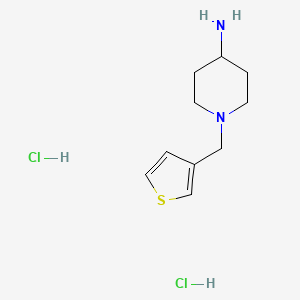 molecular formula C10H18Cl2N2S B1473433 1-(噻吩-3-基甲基)哌啶-4-胺二盐酸盐 CAS No. 2098073-20-0