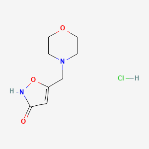 molecular formula C8H13ClN2O3 B1473440 5-(Morpholin-4-ylmethyl)isoxazol-3-ol hydrochloride CAS No. 103871-73-4