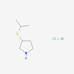 molecular formula C7H16ClNS B1473441 3-(Propan-2-ylsulfanyl)pyrrolidine hydrochloride CAS No. 1864062-20-3