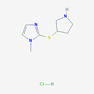 1-methyl-2-(pyrrolidin-3-ylsulfanyl)-1H-imidazole hydrochloride