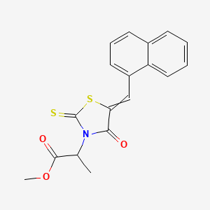 Methyl 2-{5-[(naphthalen-1-yl)methylidene]-4-oxo-2-sulfanylidene-1,3-thiazolidin-3-yl}propanoate