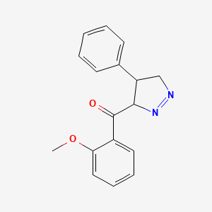 molecular formula C17H16N2O2 B14734505 (2-Methoxyphenyl)(4-phenyl-4,5-dihydro-3h-pyrazol-3-yl)methanone CAS No. 6631-14-7