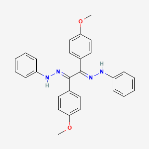 N-[(E)-[(2E)-1,2-bis(4-methoxyphenyl)-2-(phenylhydrazinylidene)ethylidene]amino]aniline