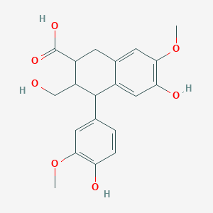 6-Hydroxy-4-(4-hydroxy-3-methoxyphenyl)-3-(hydroxymethyl)-7-methoxy-1,2,3,4-tetrahydronaphthalene-2-carboxylic acid