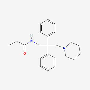 molecular formula C23H30N2O B14734581 n-[2,2-Diphenyl-3-(piperidin-1-yl)propyl]propanamide CAS No. 6965-28-2