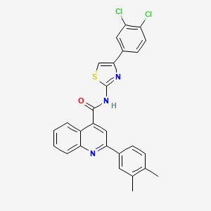 N-[4-(3,4-dichlorophenyl)-1,3-thiazol-2-yl]-2-(3,4-dimethylphenyl)quinoline-4-carboxamide