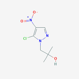 molecular formula C7H10ClN3O3 B1473464 1-(5-Chloro-4-nitro-1H-pyrazol-1-yl)-2-methylpropan-2-ol CAS No. 1415099-67-0