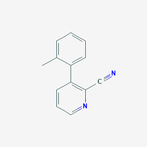 molecular formula C13H10N2 B1473466 3-(2-Methylphenyl)pyridine-2-carbonitrile CAS No. 1415819-89-4